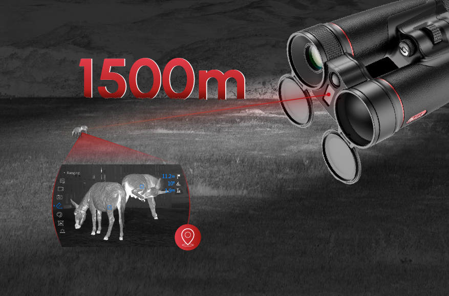 Laser-Entfernungsmesser<br>Präzise Zielerfassung